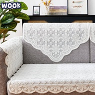 WOOK 2024 Solid Color Sofa Cover, Thick Lace Sofa Cushion Fabric Universal Sofa Towel for Home Decoration,sofa cover 1 2 3 seater， L-Shaped Sofa Cushion