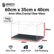 60x35x40cm (6mm) Ultra Crystal Clear Aquarium Tank | 92% Light Transmission