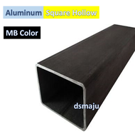 DSMAJU Black Color Aluminum Square Hollow Aluminum Bar MB 25mm Aluminium Hollow