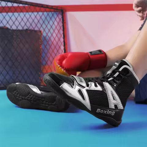 Men Professional Boxing Shoes Fighting Comfortable Sneakers Fitness Woman Original Wrestling Shoes U