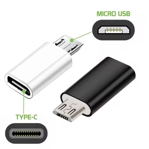 USB Type C Female to Micro USB Male Adapter for Samsung Xiaomi Huawei ,USB C to Micro USB V8 OTG Syn