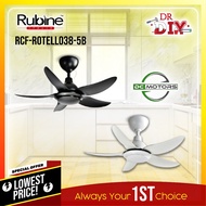 [ SALE  SALE  ]  RUBINE RCF-ROTELLO38 Remote Control / DC Ceiling Fan / 38 Inch 5 Blades