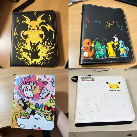 Pikachu Card Album Binder Photocard Anime Pokemon Lucario Sylveon Card Storage Bag Large Capacity TC