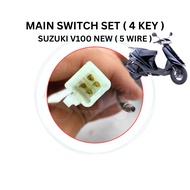 MOTOR SUZUKI V100 SCOOTER MAIN SWITCH SET IGNITION SWITCH SET KUNCI SUIS SET