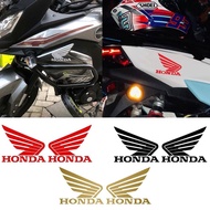 2PCS  Honda Wing Motorcycle Reflective Sticker V3 Honda Click Wing Fuel Tank Cover Motorcycle Body W