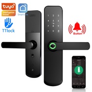 Tuya/TTlock Smart Door Lock Digital Lock Fingerprint/APP/Password/IC Card Keyless Unlock Mortise Lock Smart Home X7