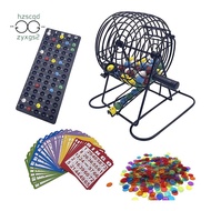 Deluxe Bingo Game Set with 6 Inch Bingo Cage, Bingo Master Board,75 Colored Balls , 50 Bingo Cards, 