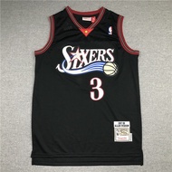 [10 styles]NBA Philadelphia 76ers 3 Jersey #     IVERSON Black Retro Basketball Jersey