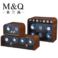 MELANCY Free Shipping Spot Goods Gift Luxury Brand Colored Lights Watches Winder  Vertical 2 4 6 9 Slot Automatic Mechanical Watch Box Vibrator Electric WoodenPremium Watch Shaker[Warranty]