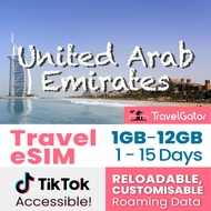 [UAE DUBAI] eSIM TravelGator 1-10GB, 1-15 days| no speed reduction | no daily limit| sent via email