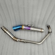 Aun TYPE MUFFLER EXHAUST 1set CANISTER/CONICAL OPEN SPEC FOR TMX125/150/155 SKYGO125/150/175 RUSI TC 125/150/175 MOTOPOSH125/150 RAIDER 150CARB/FI RS150