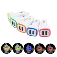 Car Charger Dual USB Mobile Phone Universal Car Charger Luminous Dual USB Charger with Light Rocket 