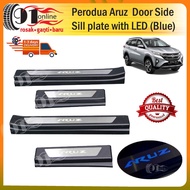 Perodua Aruz Blue LED Door Side Sill Step Plate 4PCS