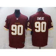 The latest on-shelf jersey NFL Washington Redskins Montez Sweat Jersey Short-sleeved Sports Jersey Men's Football T-shirt