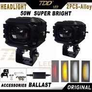 Tdd Original A Pair 50W Mini Driving Light Headlight Yellow And White Super Bright Driving And Spot 