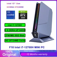 F10 Mini PC Intel Core i7-12700H Desktop Gamer Gaming Computer 16GB 512GB PCIE 4.0 Wifi 6 BT5.0 Wind