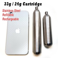 Refillable 24g 33g CO2 Cartridge Inflatable Charger Gas Can Refilling Air Cylinder for Lifebuoy Life
