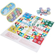 Flight Chess, Portable Board Game Aeroplane Chess Flying Chess Flight Game Set with Oval Box Chess A