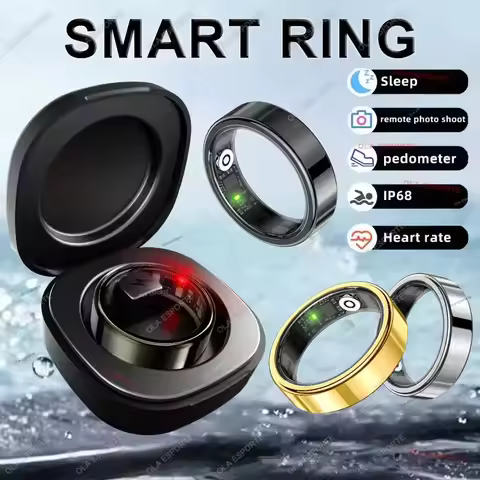 2026 Smart Ring Blood Oxygen Heart Rate Sleep Monitoring Smartring IP68 & 5ATM Waterproof Multi-spor