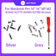 Laptop A2442 A2485 A2779 A2780 Bottom Case Screws+Tool Set Grey Silver For Macbook Pro Retina 14" 16