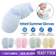 1Pair Baby Mitten Anti Scratching Gloves Newborn Protection Face Cotton Scratch Mittens Kids Infant Glove Eyelet Hand Glove Sarung Tangan Bayi