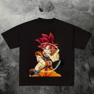 220g Heavyweight Pure Cotton, Super Saiyan God Goku Energy - Ring Release T - Shirt