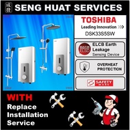 🛠️🛠️ FREE INSTALLATION 🛠️🛠️ TOSHIBA DSK33S5SW INSTANT WATER HEATER WITH CLASSICLA CHROME RAIN SHOWER SET