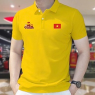 Áo Polo Cao Cấp Cờ Việt Nam Hào Hùng cổ bẻ BASIC CVC vải cá sấu sang trọng lịch lãm thoáng mát - B04