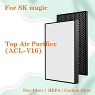 For SK magic Air TOP Air Purifier Replacement 4th layer HEPA Filter and 3rd layer Deodorizing Filter
