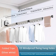 Retractable Clothes Drying Rack Household Foldable Clothes Hanger Rack Wall-mounted Invisible Clothe