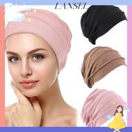 LA Women  Muslim Scarf Cap Elastic Cloth Head Cap Hat Ruffle Hat