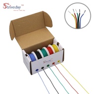 30awg 50m Flexible Wire Cable 5 Color Mix Box 1 Package Electrical Wire Tinned Copper Diy