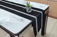 13x72 inch Sequined Classic TV Table Runners Black Contracted Rhinestone Tablecloth for Family Dinne