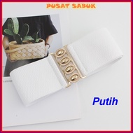 Belt Sabuk Wanita Obi Karet Ikat Pinggang Fashion Gesper Cewek Korea Elastis Oby Lebar Besar Kekinia