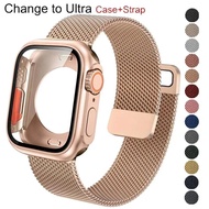 Glass+case+Magnetic Strap For Apple Watch S11 S10 42/46mm 45mm 41mm iWatch Series 11 10 9 8 7