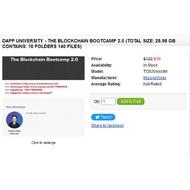 Dapp University - The Blockchain Bootcamp 2.0 (Total size: 25.98 GB Contains: 10 folders 140 files)