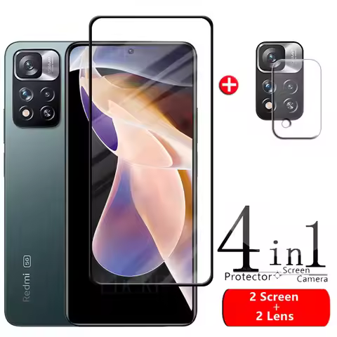 4-in-1 For Xiaomi Redmi Note 11 Pro Plus 5G Glass For Redmi Note 11S 5G Screen Protector For Redmi N