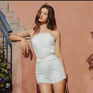 Air Space White Halter Top and Shorts Set套裝