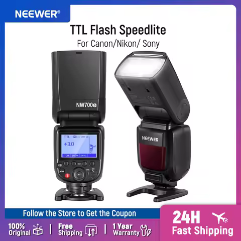 NEEWER NW700-C TTL Flash Speedlite For Canon/Nikon/ Sony DSLR Cameras, 1/8000s High Speed Sync, 1/1-