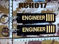 พวงกุญแจ พวงกุญแจปัก เอนจิเนีย ดิ้นทอง KEYCHAIN ENGINEER GOLD สีดำ ปักดิ้นทอง เพื่อใช้ สะสม ของฝาก งานสวยงาม / KCH017 DeeDee2Pakcom