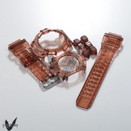 (Vcustom) G-9300 MUDMAN JELLY " BROWN " BAND AND BEZEL WATCH STRAPS