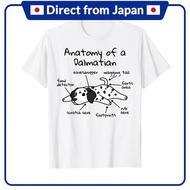 【Direct from Japan】 Dalmatian Dog Anatomy T-Shirt