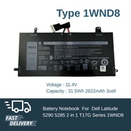 (ส่งฟรี ประกัน 1 ปี) Dell แบตเตอรี่ Battery Dell Latitude 5290 5285 2 in 1 T17G เกรด Original 1WND8 