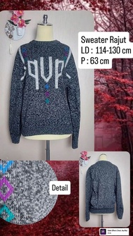 Sweeter wanita Preloved pribadi hoodie crewneck switer seperti baru