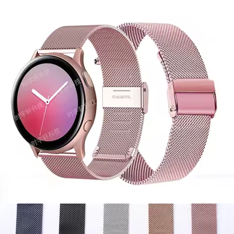 20mm Watch Band for Samsung Galaxy Watch SM-R810 42mm Metal Watch Strap For Galaxy Active 1 2 40mm 4