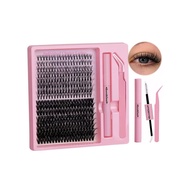 DIY Eyelash Extension Set 320 Pieces, Eyelash Bundle, 9-16mm 20D and 50D Single Eyelash Set, Contain