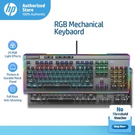 HP Ultra-Slim Gaming Keyboard | CNC Metal Panel | RGB Backlit | 26-Key Anti-Ghosting | Volume Scroll