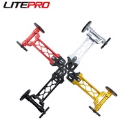 Litepro Hollow Multifunctional Extension Rod Easy Wheel Pushing Shelf Telescopic Rod Push Rack Wide Wheel 18 20 Inch Bike For Birdy Folding Bicycle