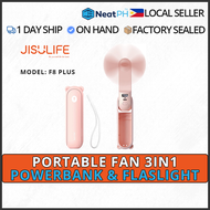 Jisulife Mini Fan Rechargeable Powerbank Flashlight 3in1 4800mAh