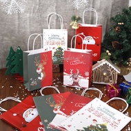 Christmas Paper Gift Bags Merry Christmas Tree Printed 2023 New Year Present Candy Clothing Packaging Bags Papers